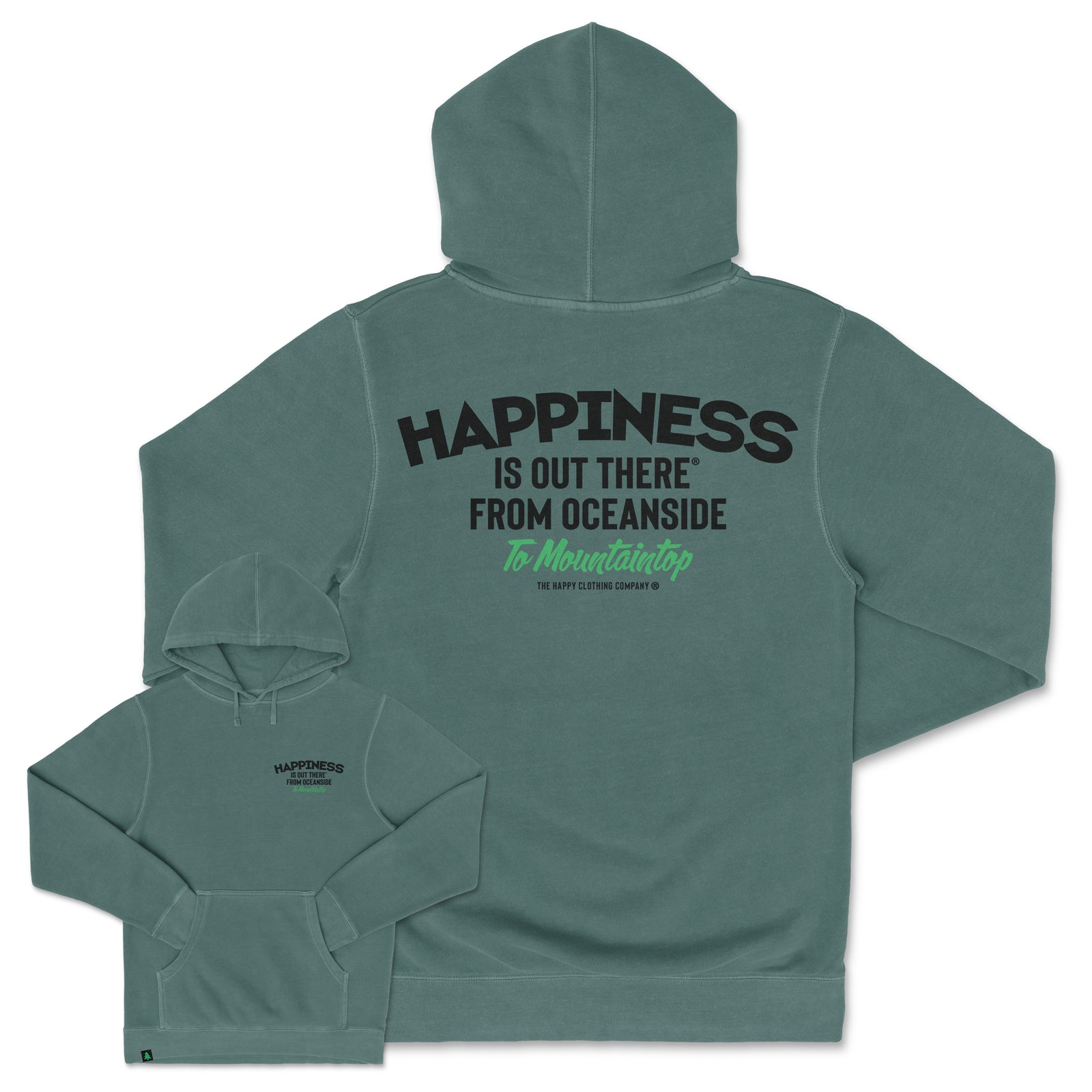 Happiness Is Out There Nature-Dyed Unisex Hoodie - The Happy Clothing Company