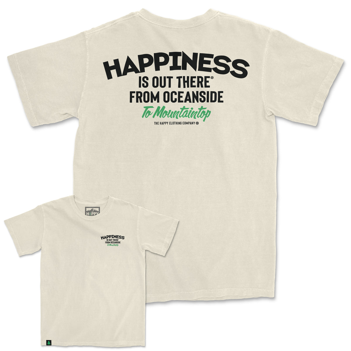 Happiness Is Out There Nature-Dyed Tee - The Happy Clothing Company