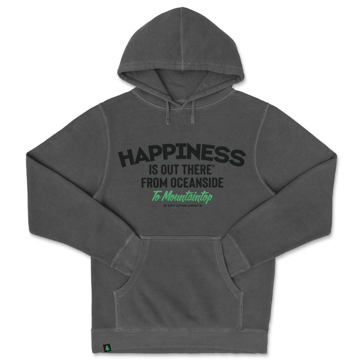 Happiness Is Out There Nature-Dyed Unisex Hoodie - The Happy Clothing Company