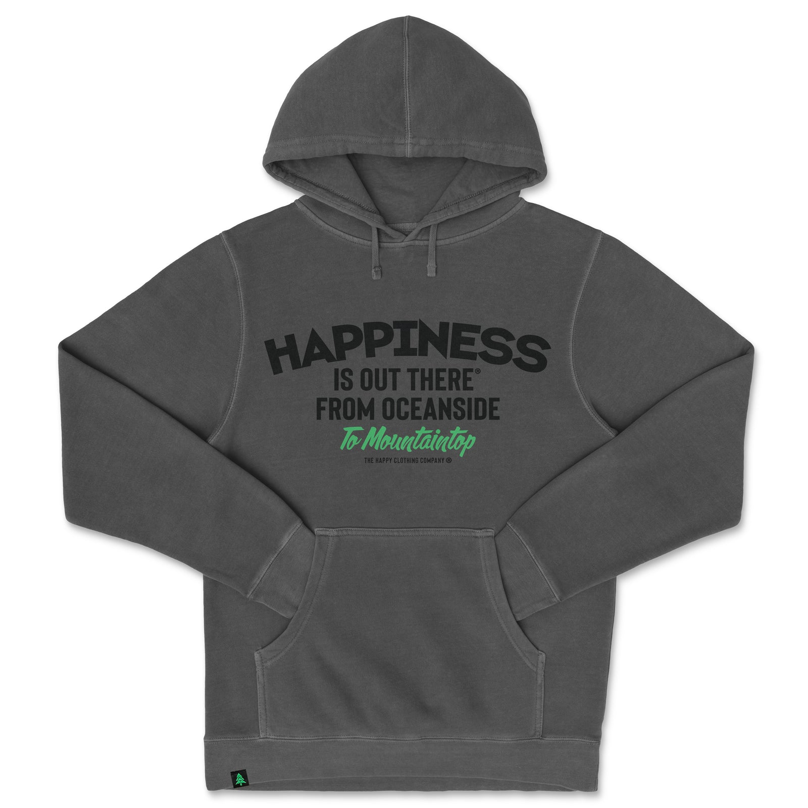 Happiness Is Out There Nature-Dyed Unisex Hoodie - The Happy Clothing Company