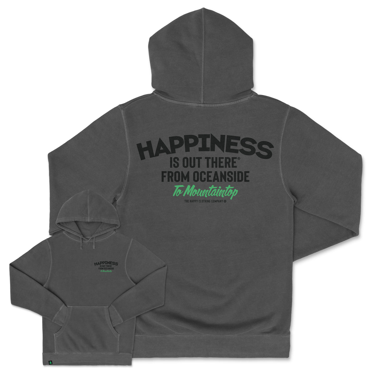 Happiness Is Out There Nature-Dyed Unisex Hoodie - The Happy Clothing Company