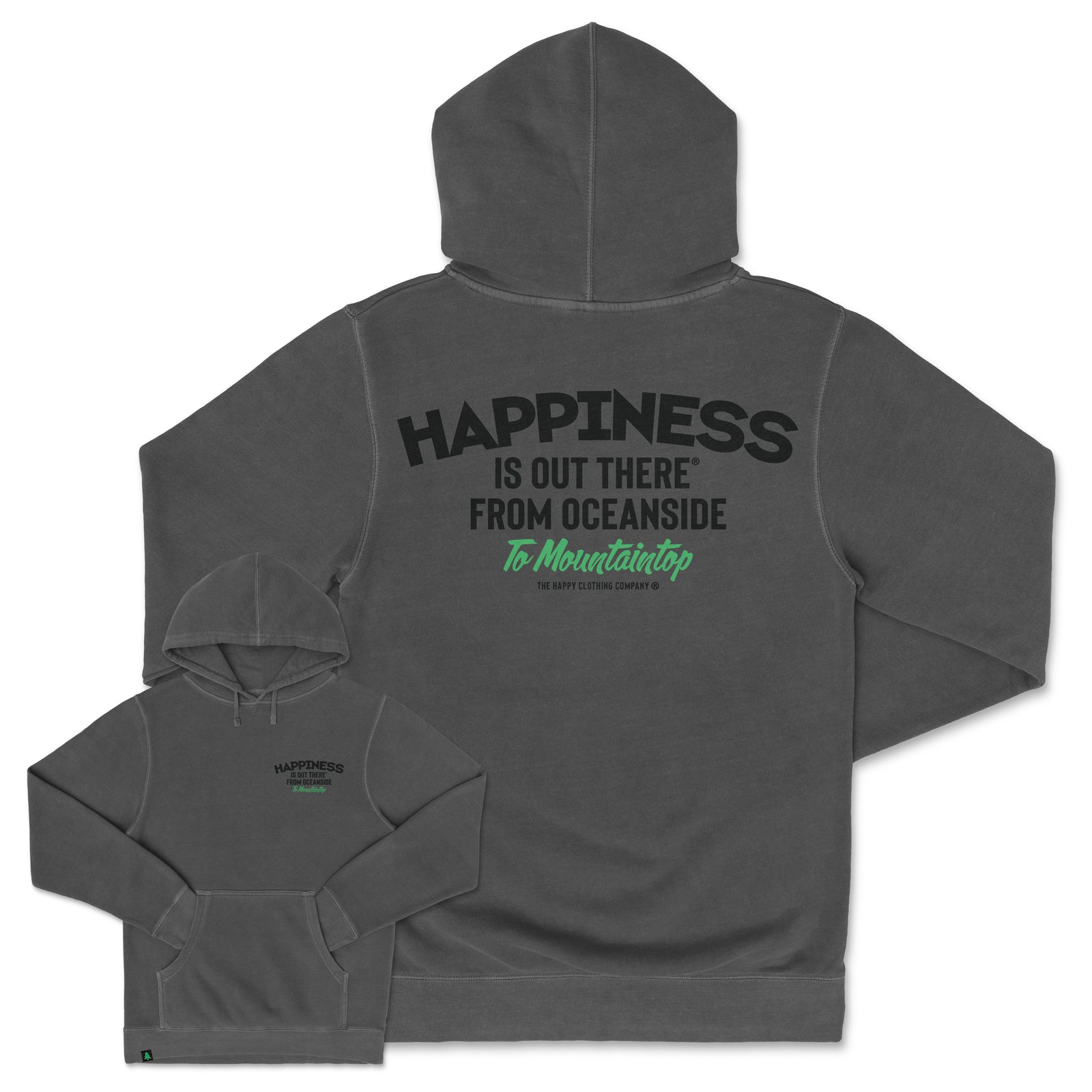 Happiness Is Out There Nature-Dyed Unisex Hoodie - The Happy Clothing Company