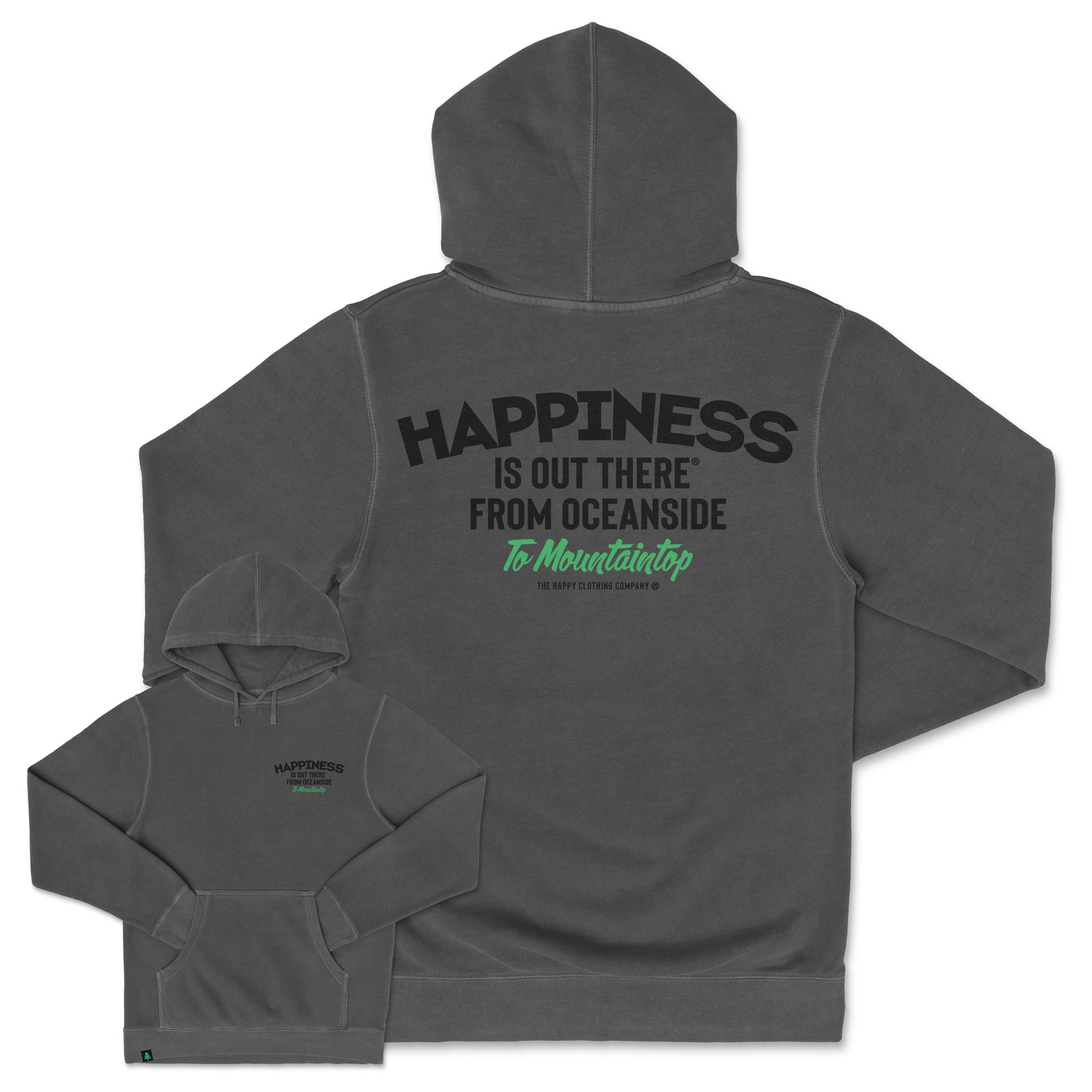 Happiness Is Out There Nature-Dyed Unisex Hoodie - The Happy Clothing Company