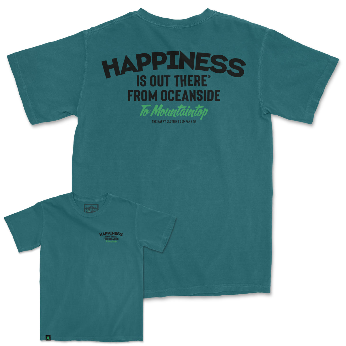 Happiness Is Out There Nature-Dyed Tee - The Happy Clothing Company