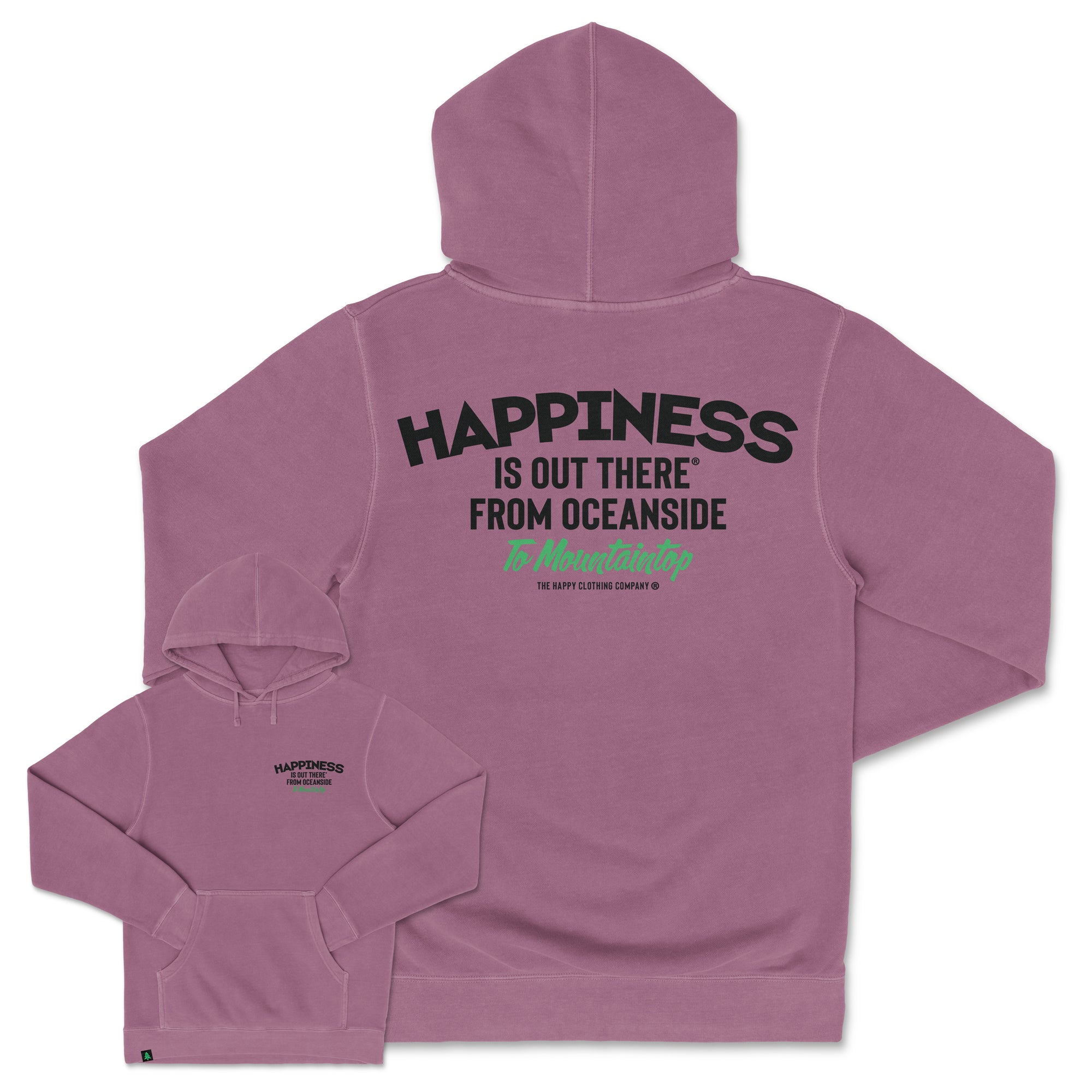 Happiness Is Out There Nature-Dyed Unisex Hoodie - The Happy Clothing Company