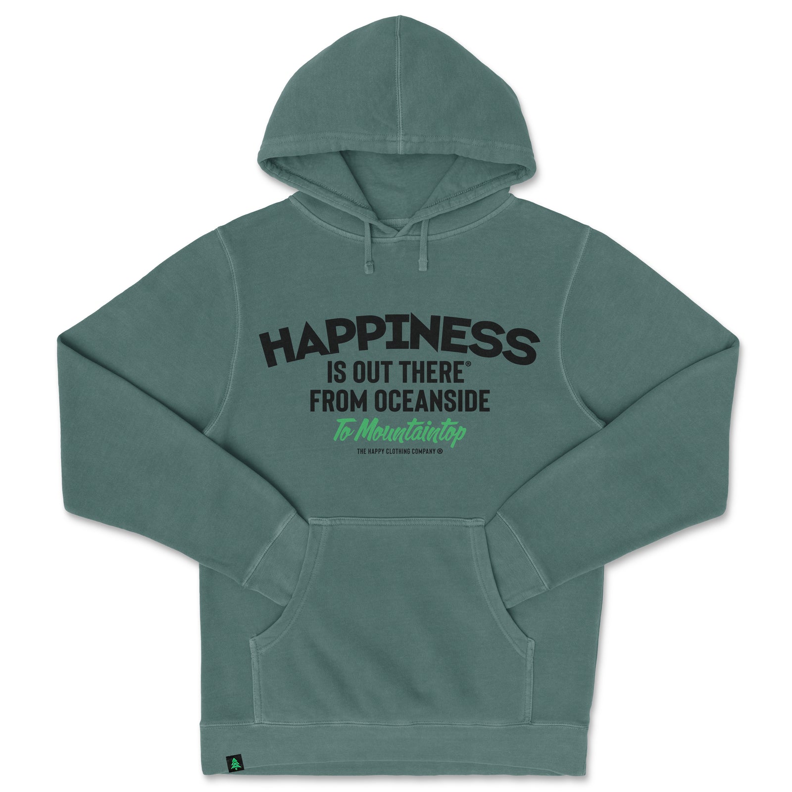 Happiness Is Out There Nature-Dyed Unisex Hoodie - The Happy Clothing Company