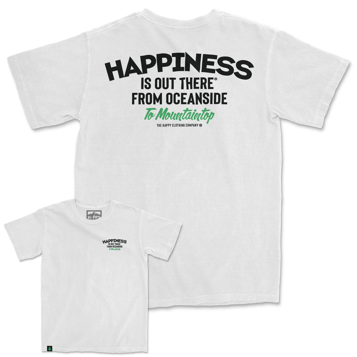 Happiness Is Out There Nature-Dyed Tee - The Happy Clothing Company