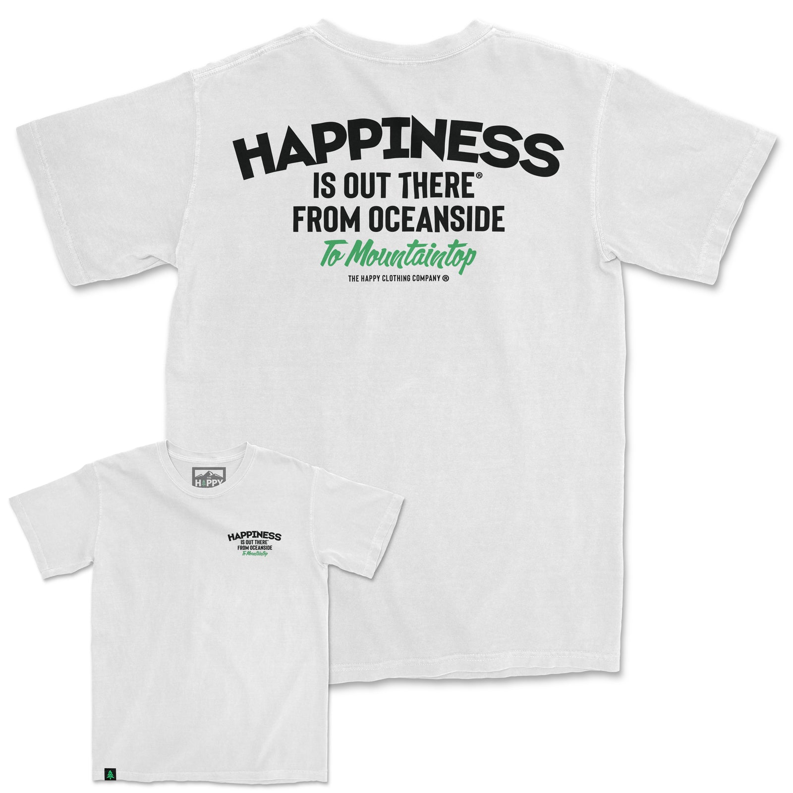 Happiness Is Out There Nature-Dyed Tee - The Happy Clothing Company
