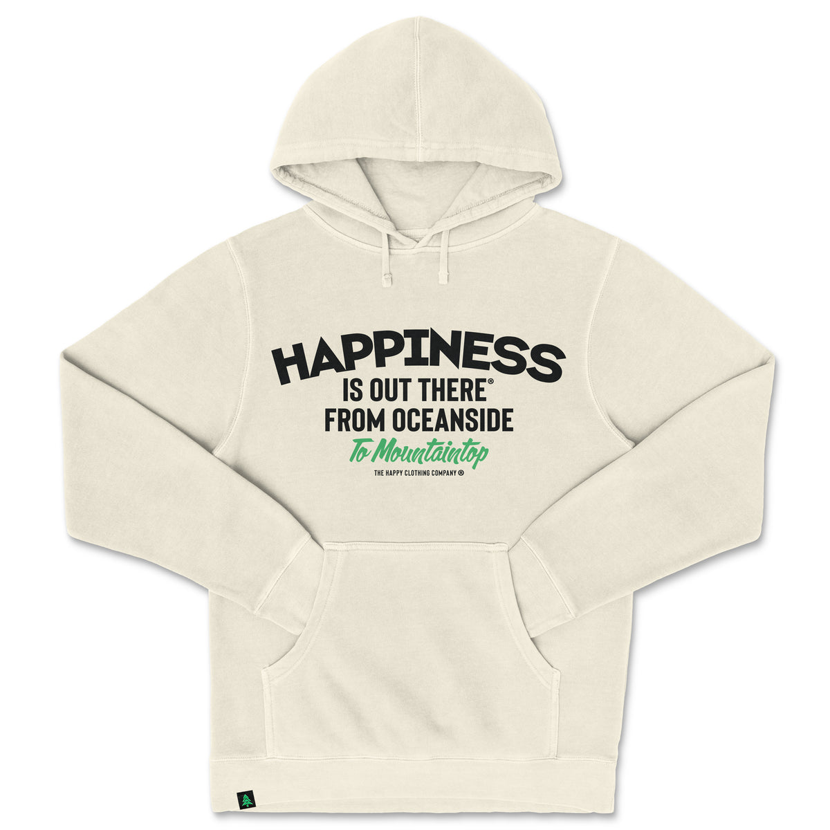 Happiness Is Out There Nature-Dyed Unisex Hoodie - The Happy Clothing Company