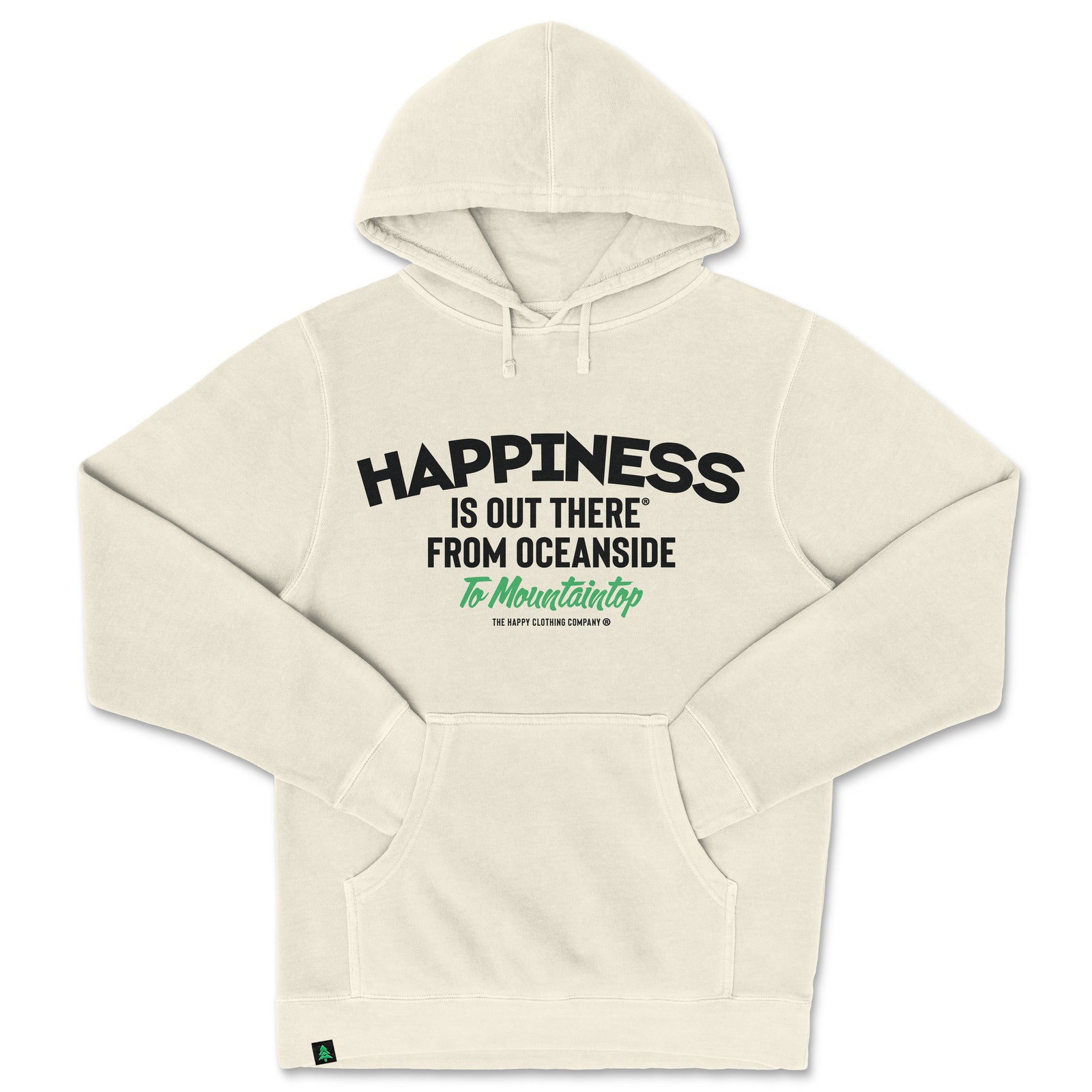 Happiness Is Out There Nature-Dyed Unisex Hoodie - The Happy Clothing Company
