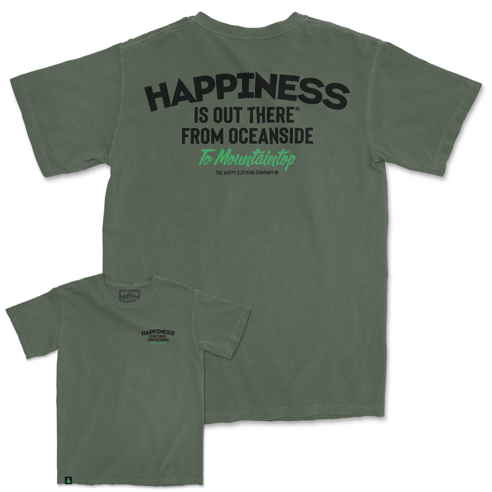 Happiness Is Out There Nature-Dyed Tee - The Happy Clothing Company