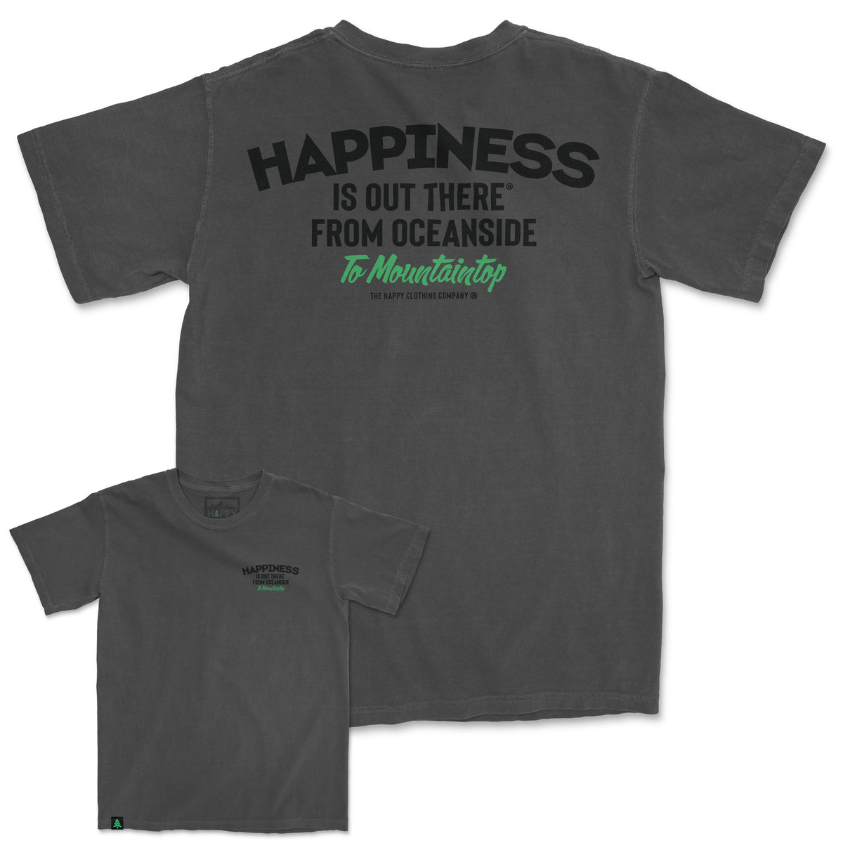 Happiness Is Out There Nature-Dyed Tee - The Happy Clothing Company