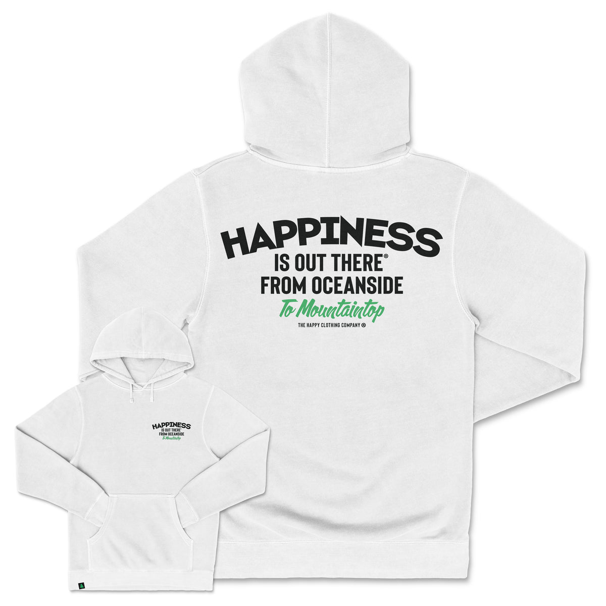 Happiness Is Out There Nature-Dyed Unisex Hoodie - The Happy Clothing Company