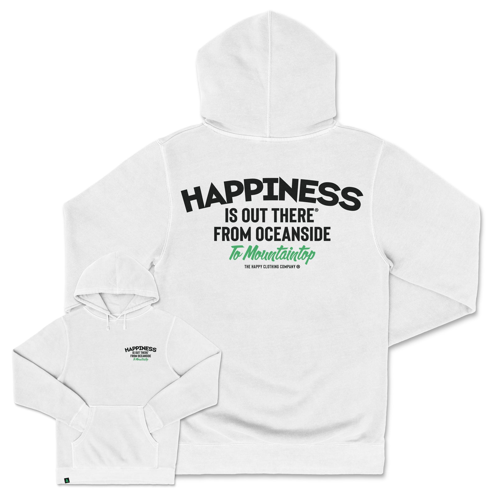 Happiness Is Out There Nature-Dyed Unisex Hoodie - The Happy Clothing Company