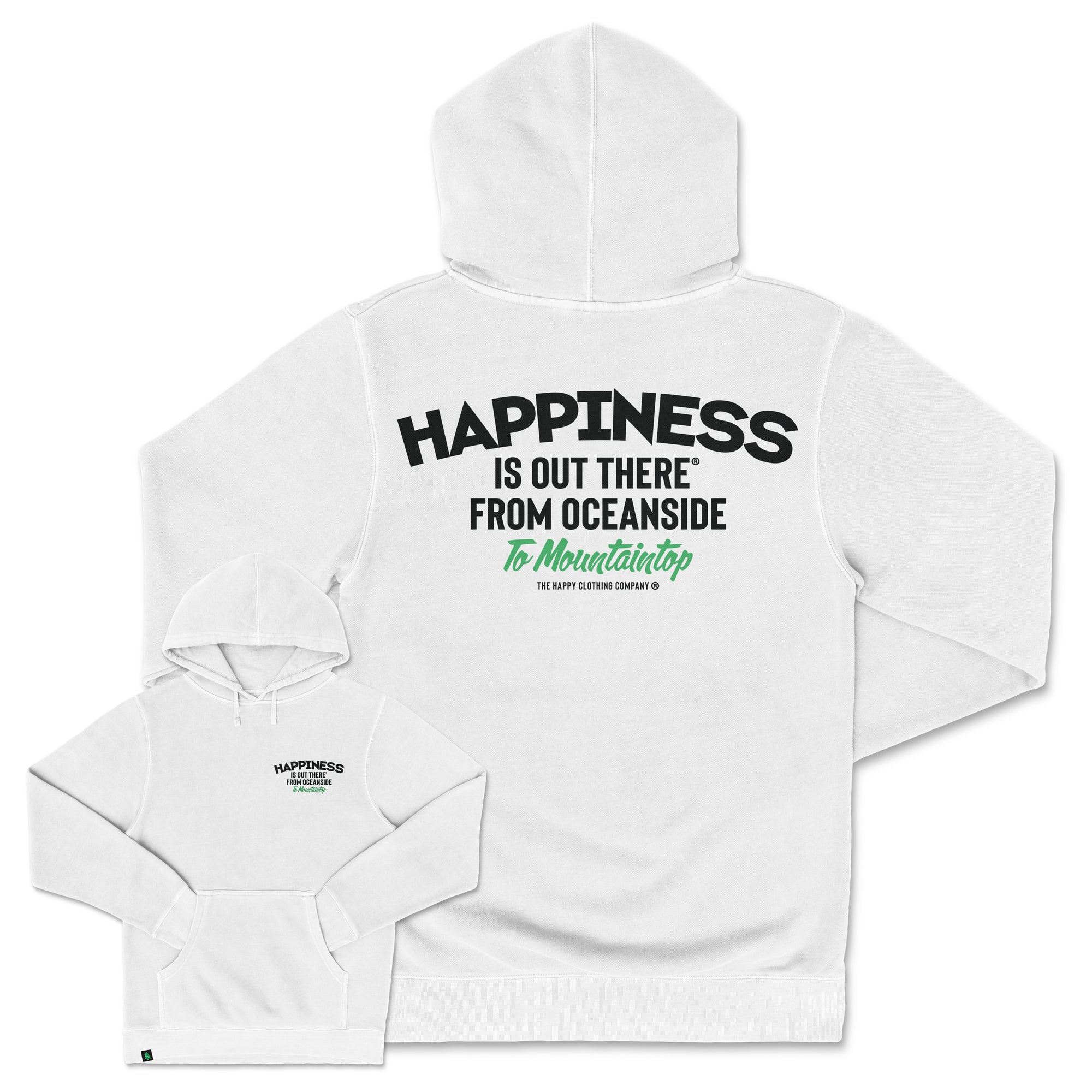 Happiness Is Out There Nature-Dyed Unisex Hoodie - The Happy Clothing Company