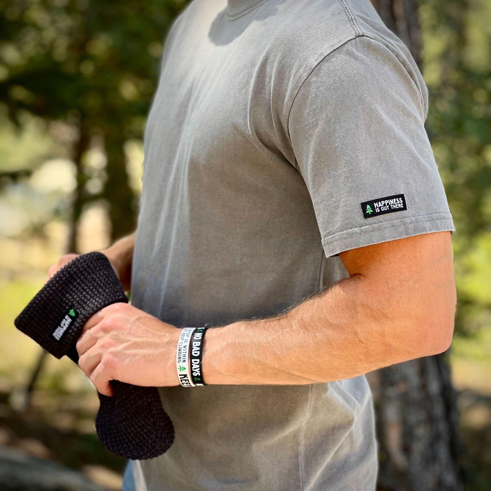 Happiness Is Out There Label Faded Tee | Oversized Heavyweight | - The Happy Clothing Company