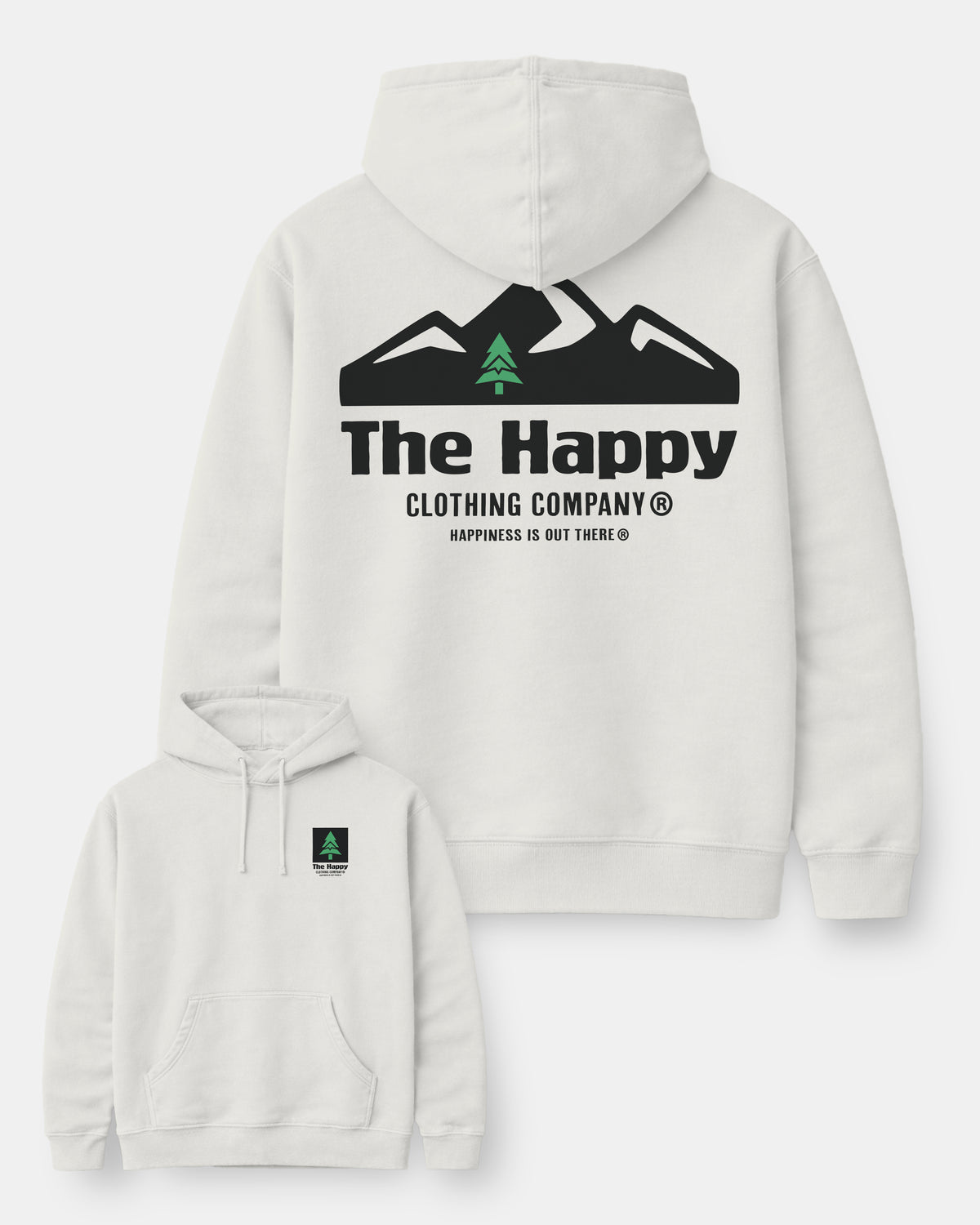 Logo Mountain Range Nature-Dyed Unisex Hoodie - The Happy Clothing Company