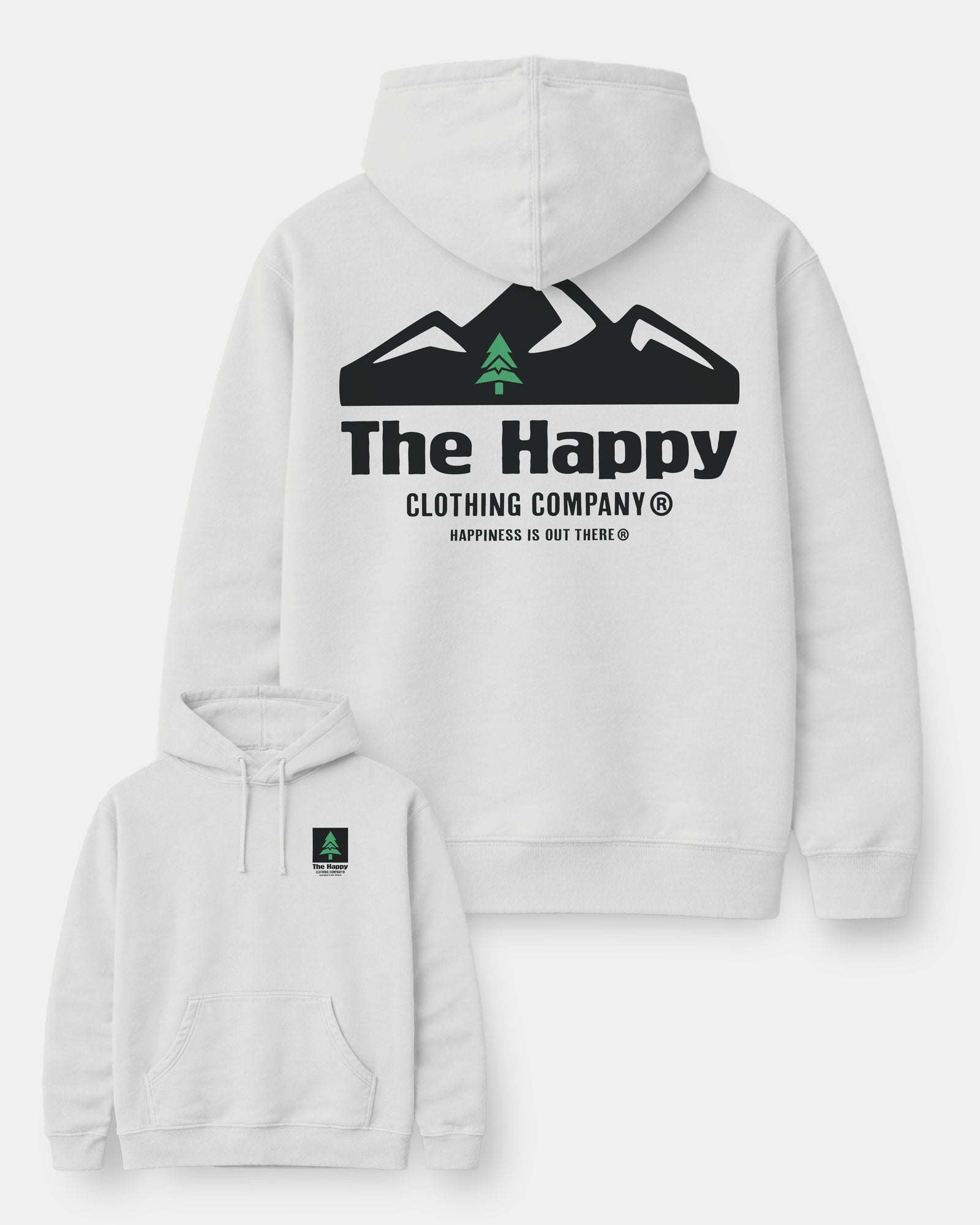Logo Mountain Range Nature-Dyed Unisex Hoodie - The Happy Clothing Company