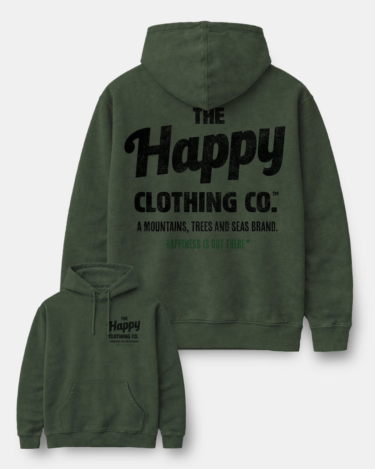 The Happy Clothing Co. Script Nature-Dyed Unisex Hoodie - The Happy Clothing Company