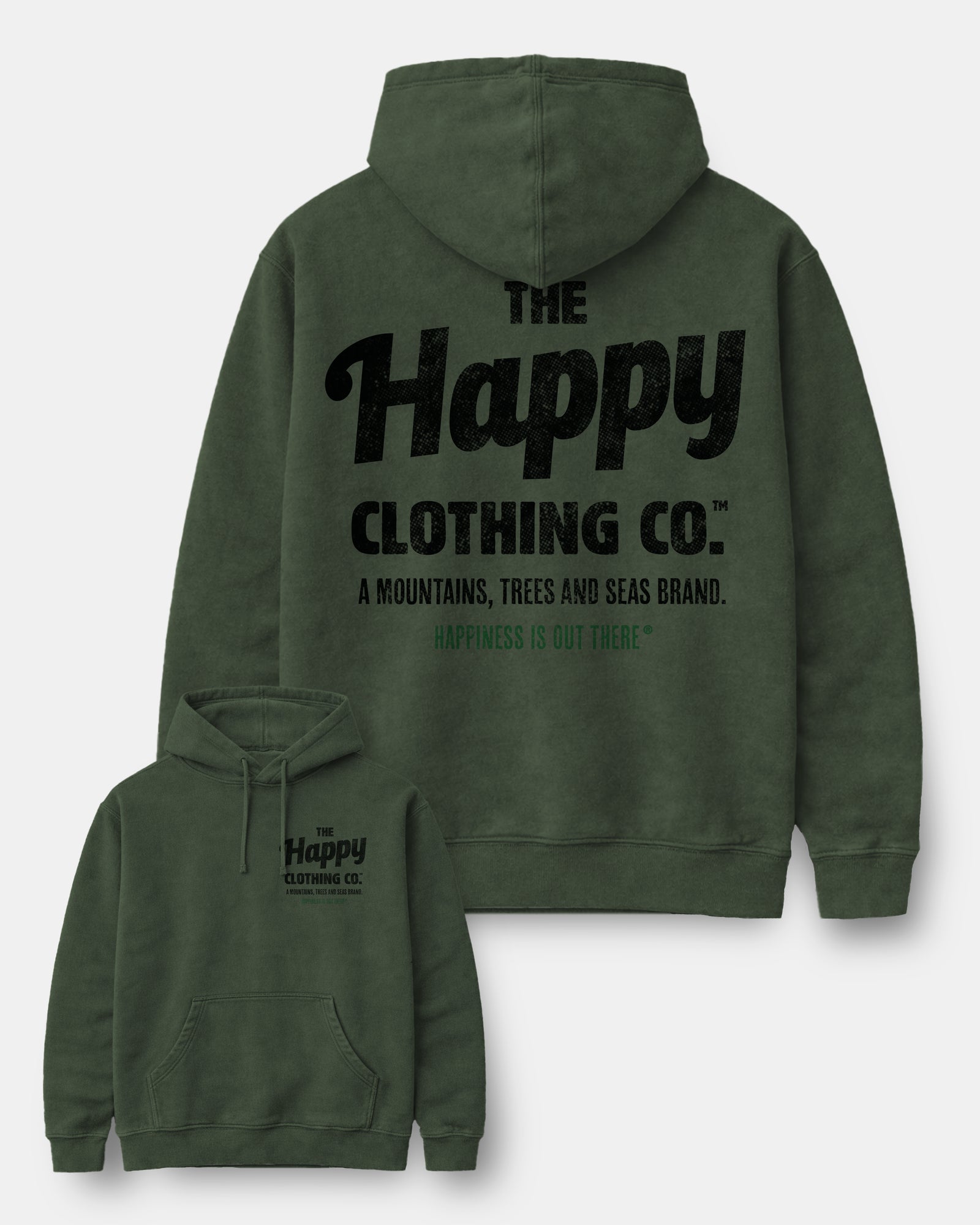 The Happy Clothing Co. Script Nature-Dyed Unisex Hoodie - The Happy Clothing Company