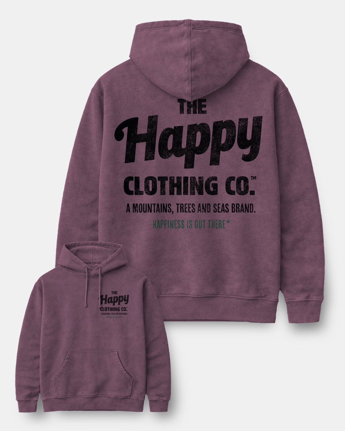 The Happy Clothing Co. Script Nature-Dyed Unisex Hoodie - The Happy Clothing Company