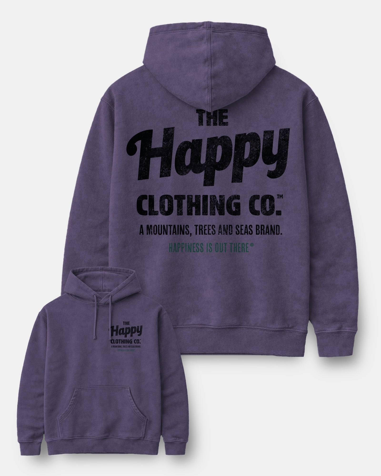 The Happy Clothing Co. Script Nature-Dyed Unisex Hoodie - The Happy Clothing Company