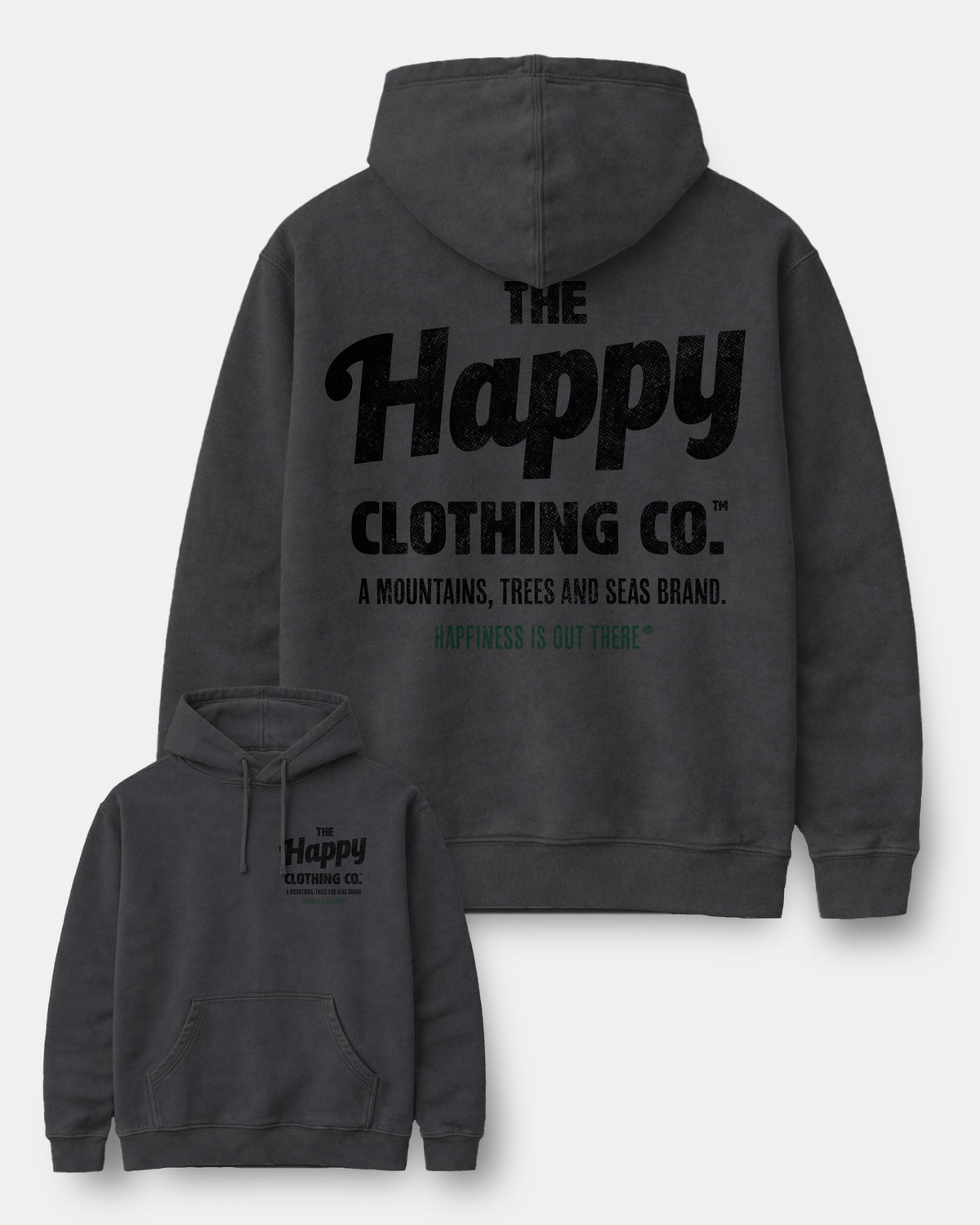 The Happy Clothing Co. Script Nature-Dyed Unisex Hoodie - The Happy Clothing Company