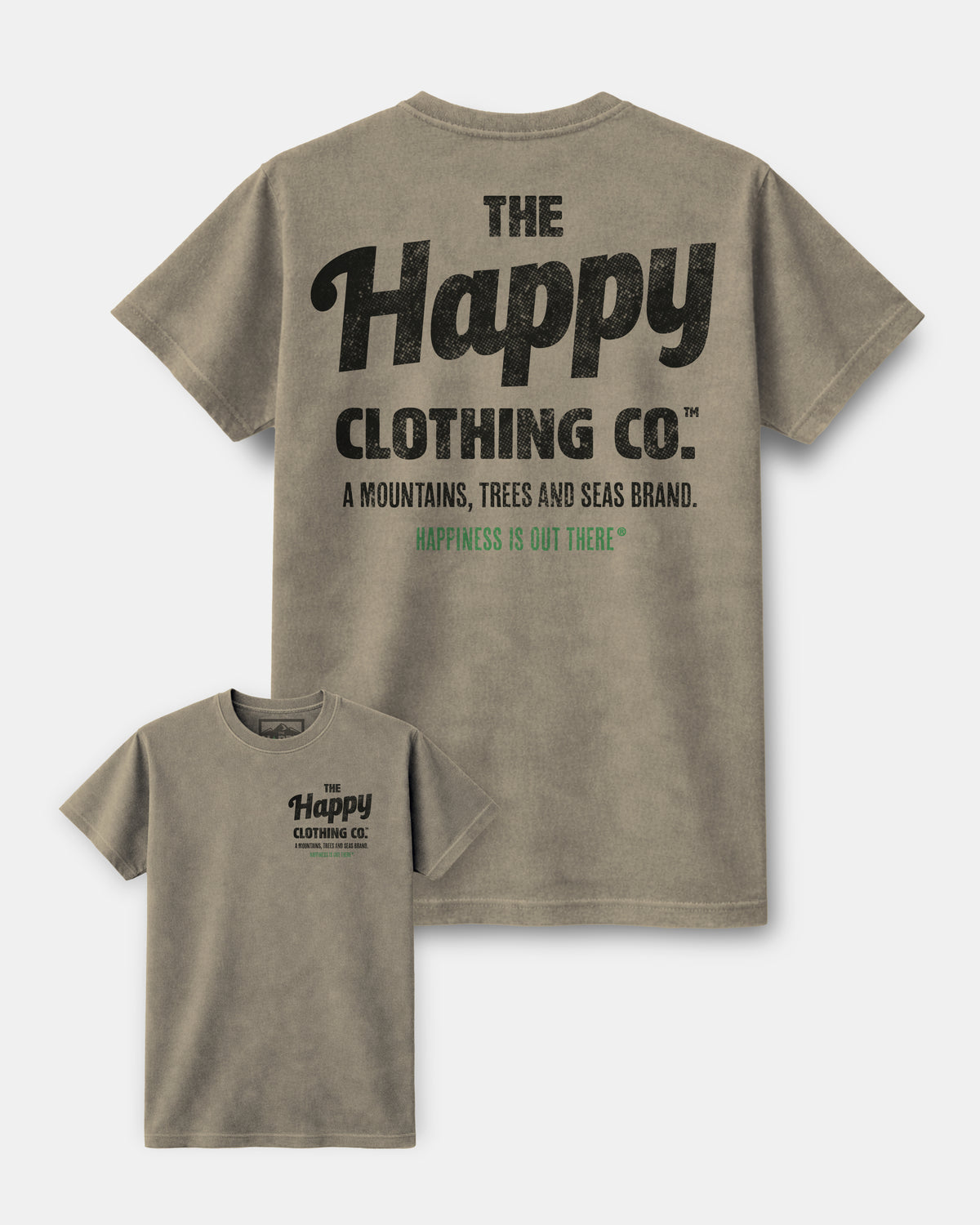 The Happy Clothing Co. Script Nature-Dyed Tee - The Happy Clothing Company