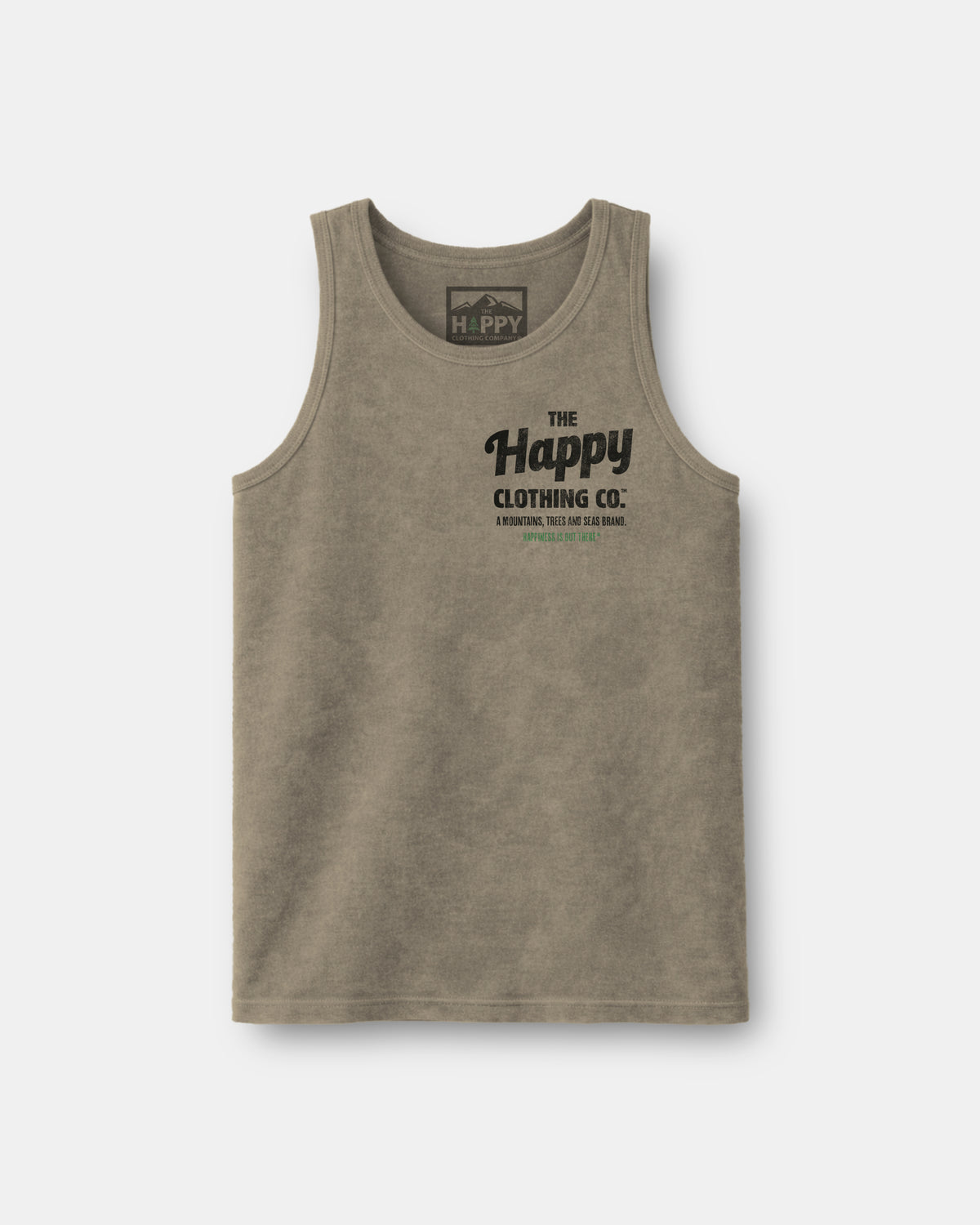 The Happy Clothing Co. Script Nature-Dyed Tank - The Happy Clothing Company