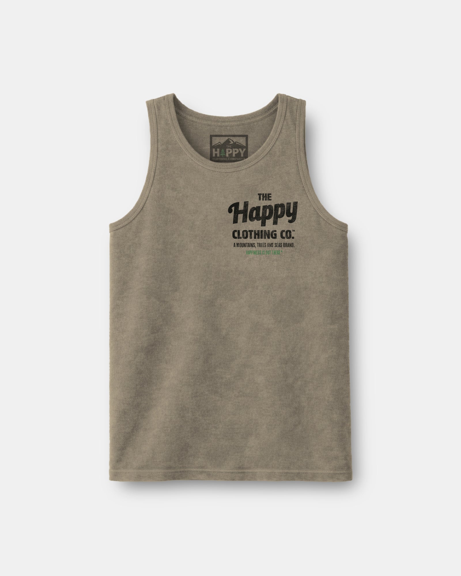 The Happy Clothing Co. Script Nature-Dyed Tank - The Happy Clothing Company