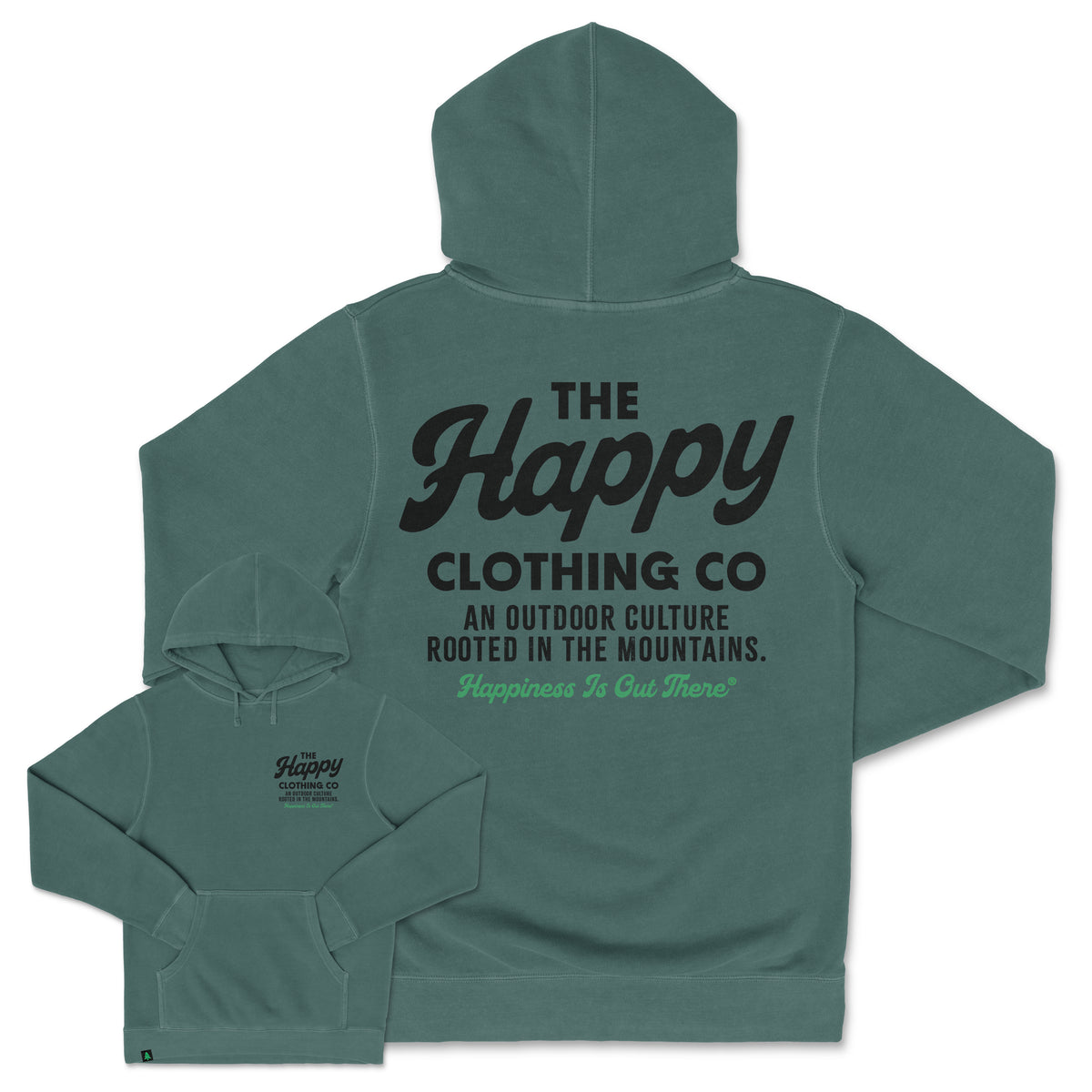 The Happy Clothing Co. Script Nature-Dyed Unisex Hoodie - The Happy Clothing Company