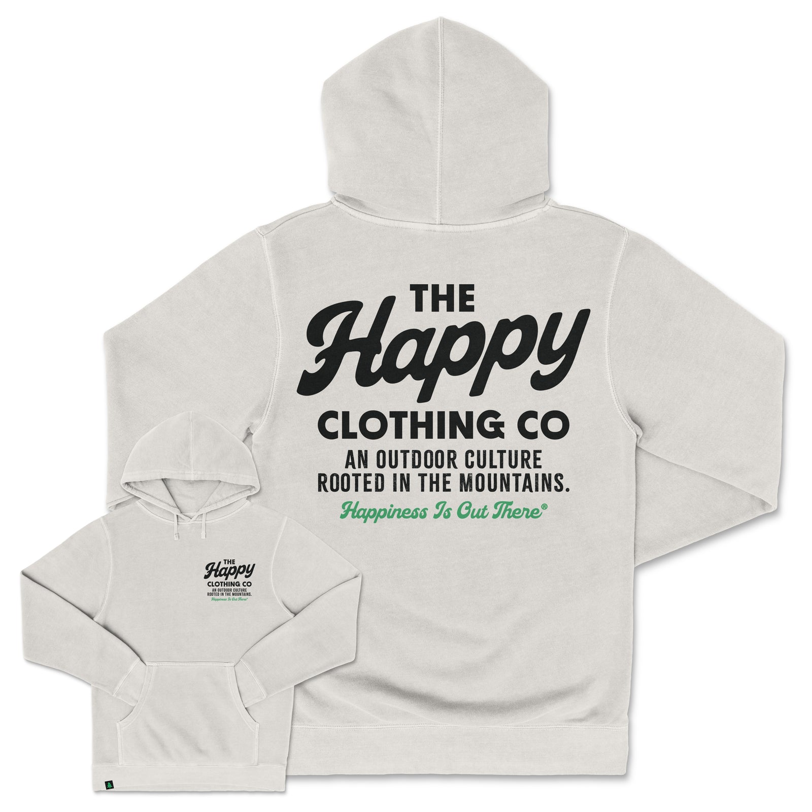 The Happy Clothing Co. Script Nature-Dyed Unisex Hoodie - The Happy Clothing Company