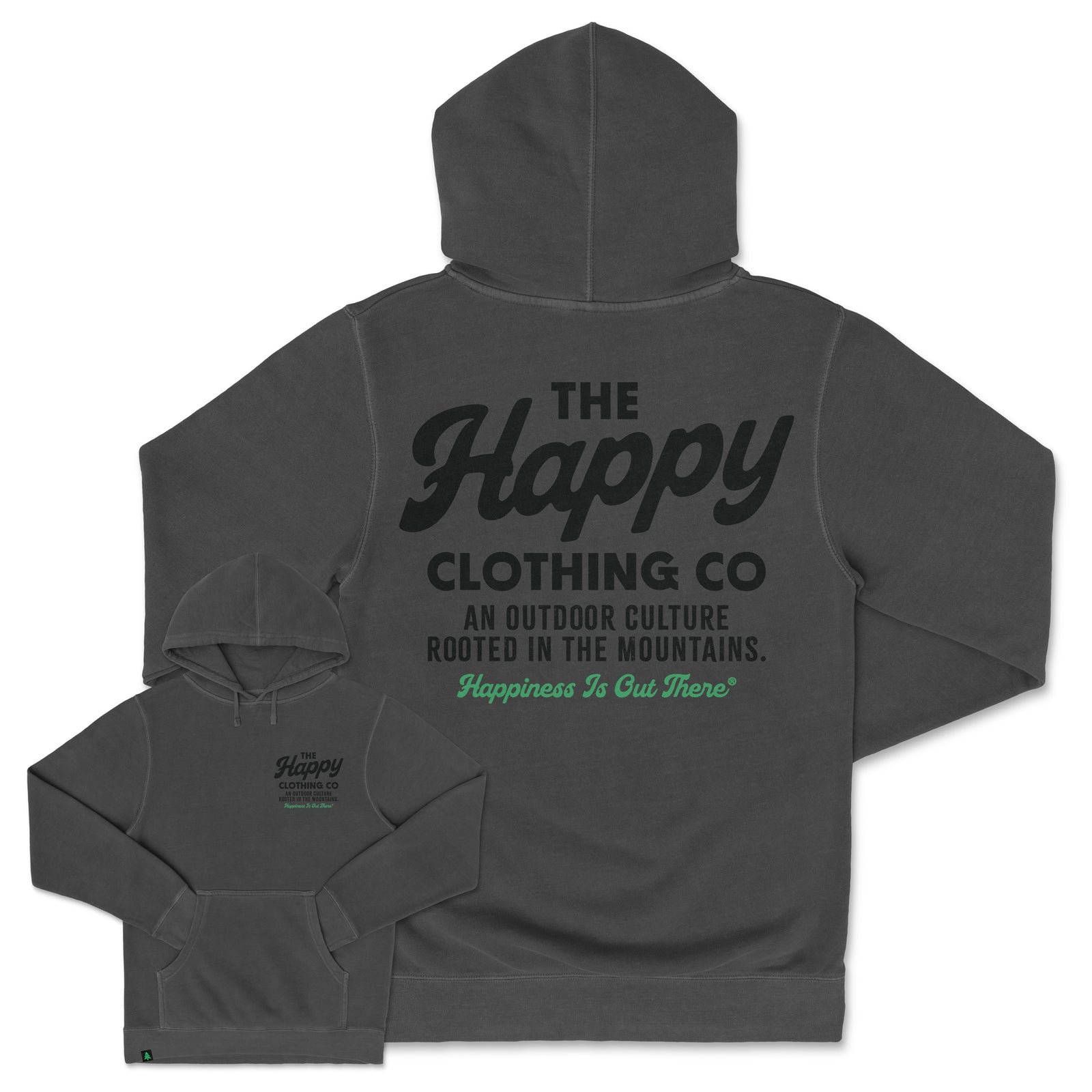 The Happy Clothing Co. Script Nature-Dyed Unisex Hoodie - The Happy Clothing Company
