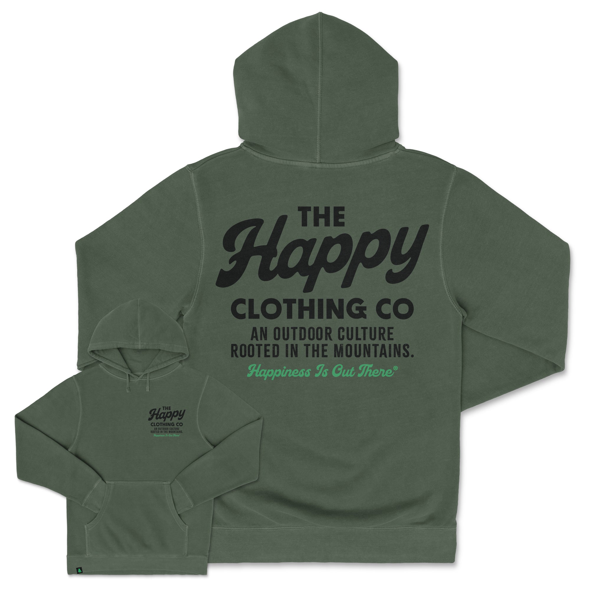 The Happy Clothing Co. Script Nature-Dyed Unisex Hoodie - The Happy Clothing Company