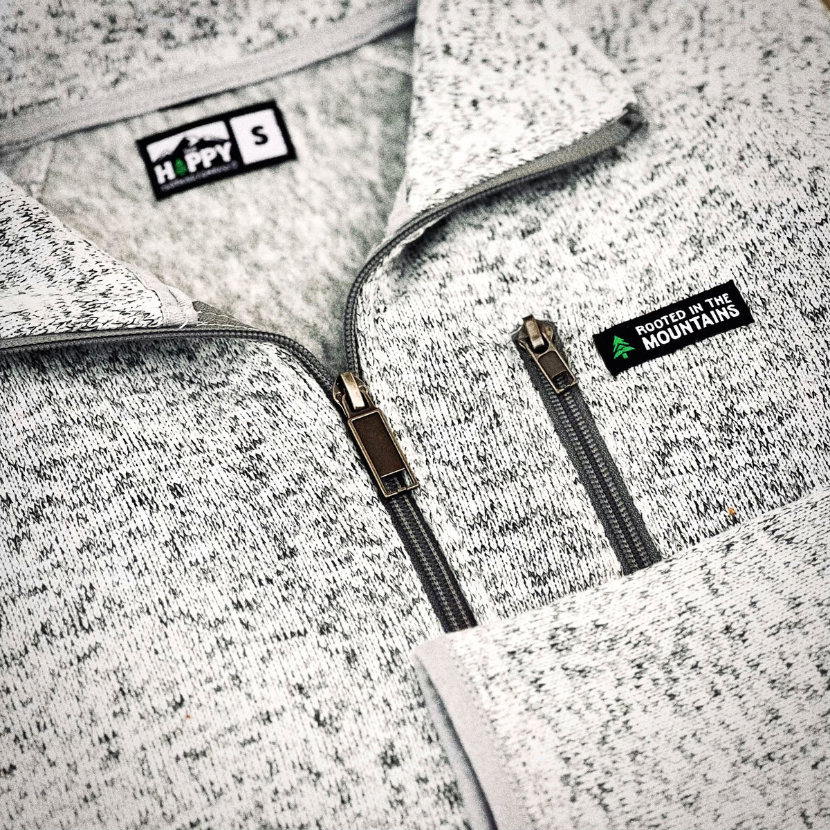 Alpine Knit Full Zip Jacket w / Rooted In The Mountains Label - The Happy Clothing Company