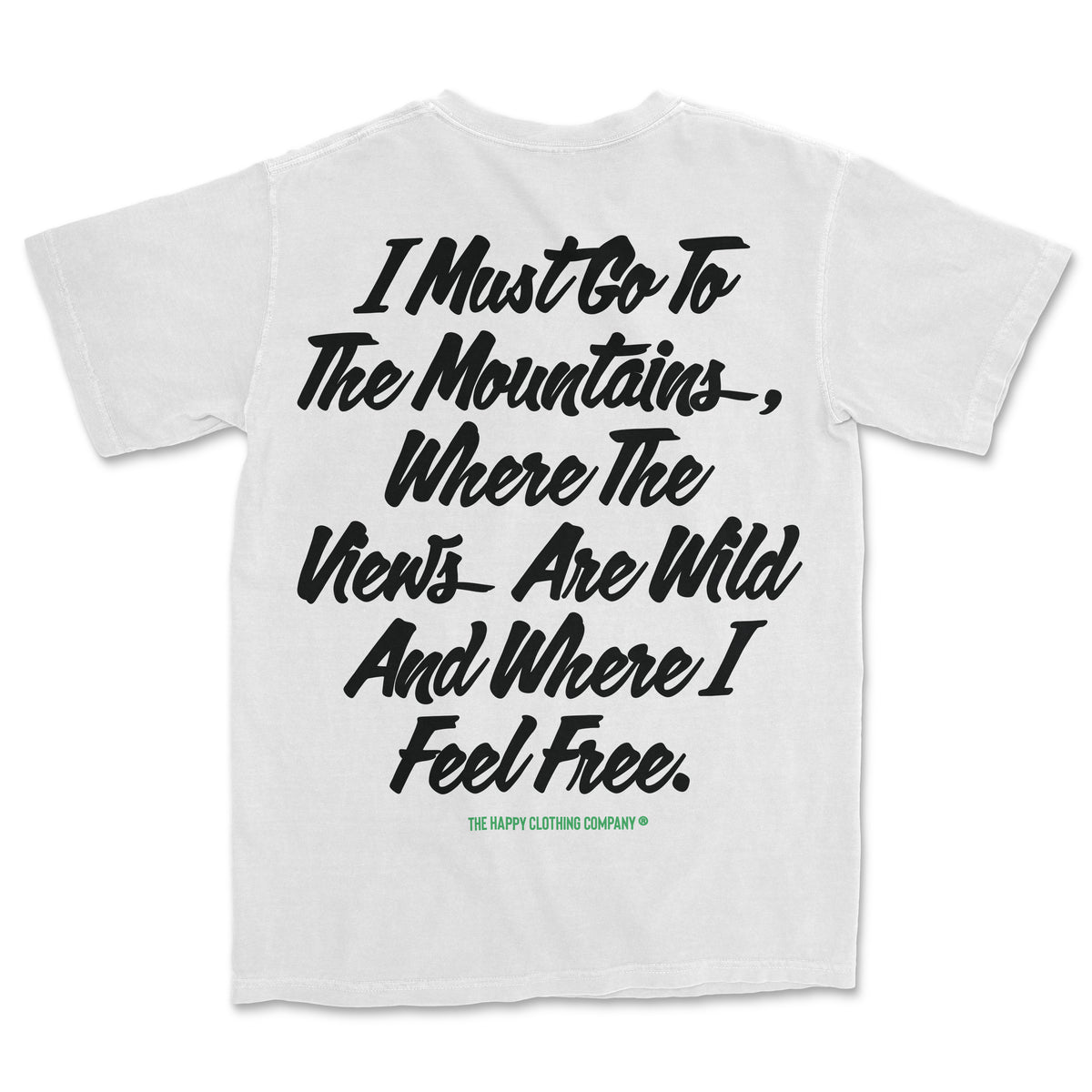 I Must Go To The Mountains Script Oversized Vintage Tee - The Happy Clothing Company