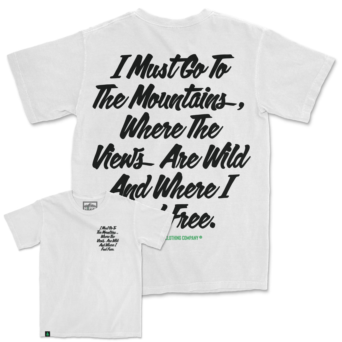 I Must Go To The Mountains Script Oversized Vintage Tee - The Happy Clothing Company