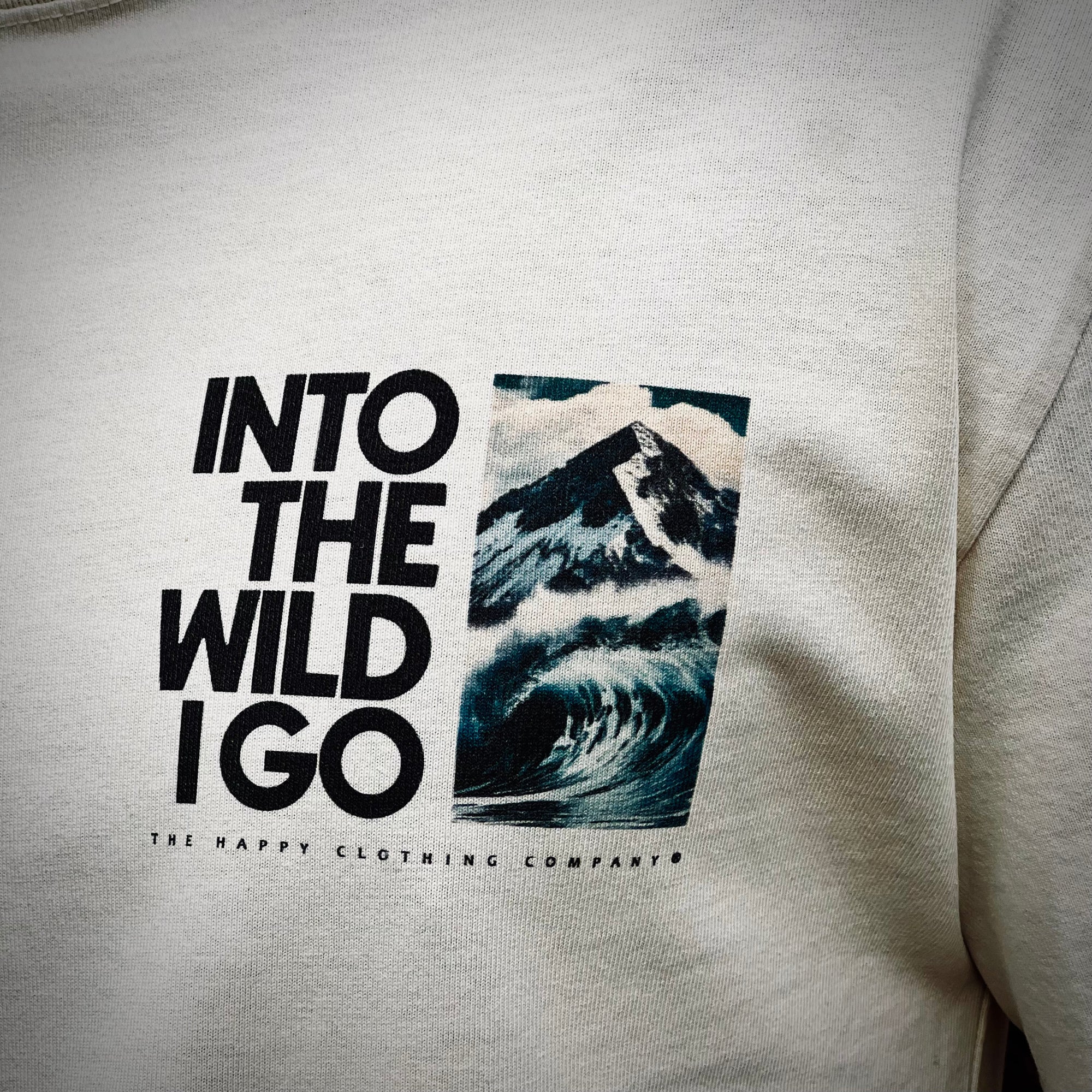 Into The Wild Back Print Surf & Summits Edition 'Vintage Tee' | Oversized Heavyweight |