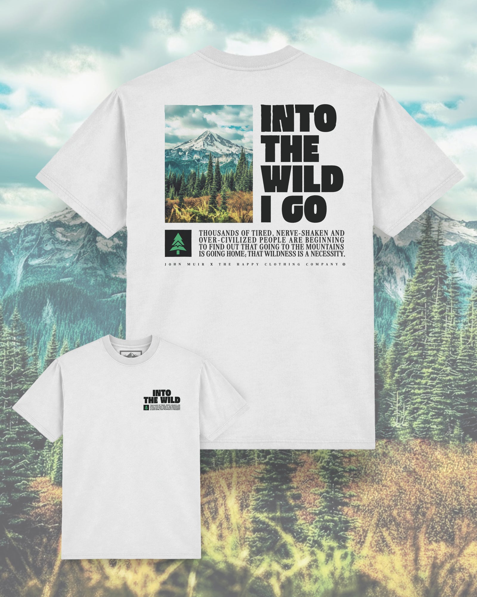 Into The Wild x John Muir Vintage Oversized Tee - The Happy Clothing Company