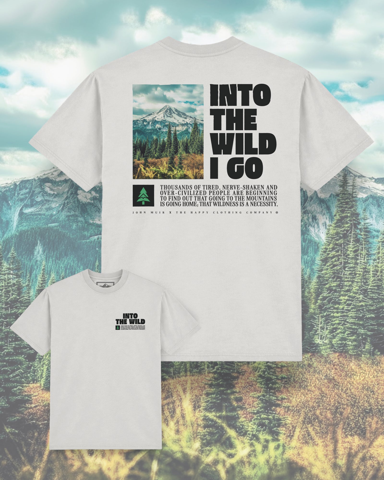 Into The Wild x John Muir Vintage Oversized Tee - The Happy Clothing Company