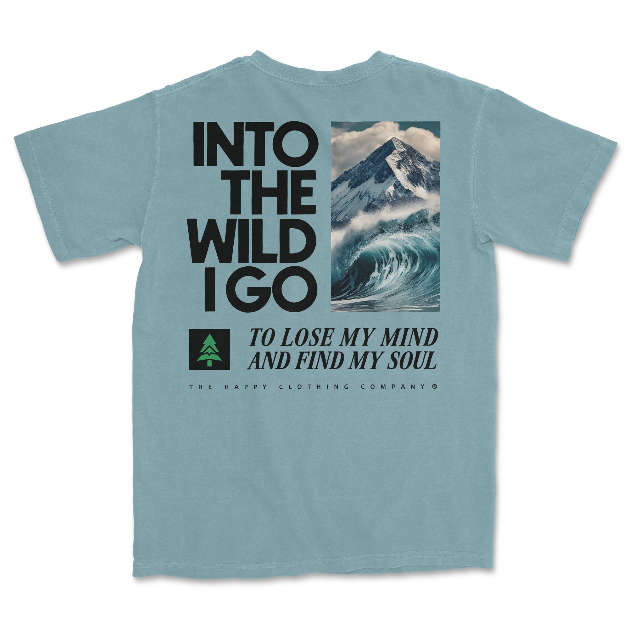 Into The Wild I Go Surf and Summits Edition Pigment-Dyed Pocket Tee