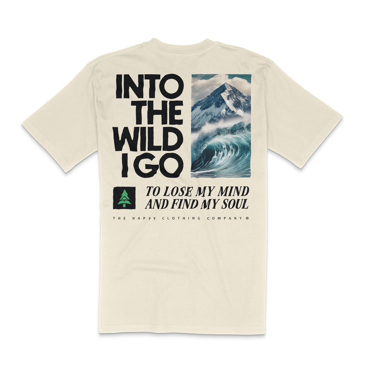 Into The Wild Back Print Surf &amp; Suits Edition &#39;Lifestyle&#39; Tee | Premium Heavyweight |