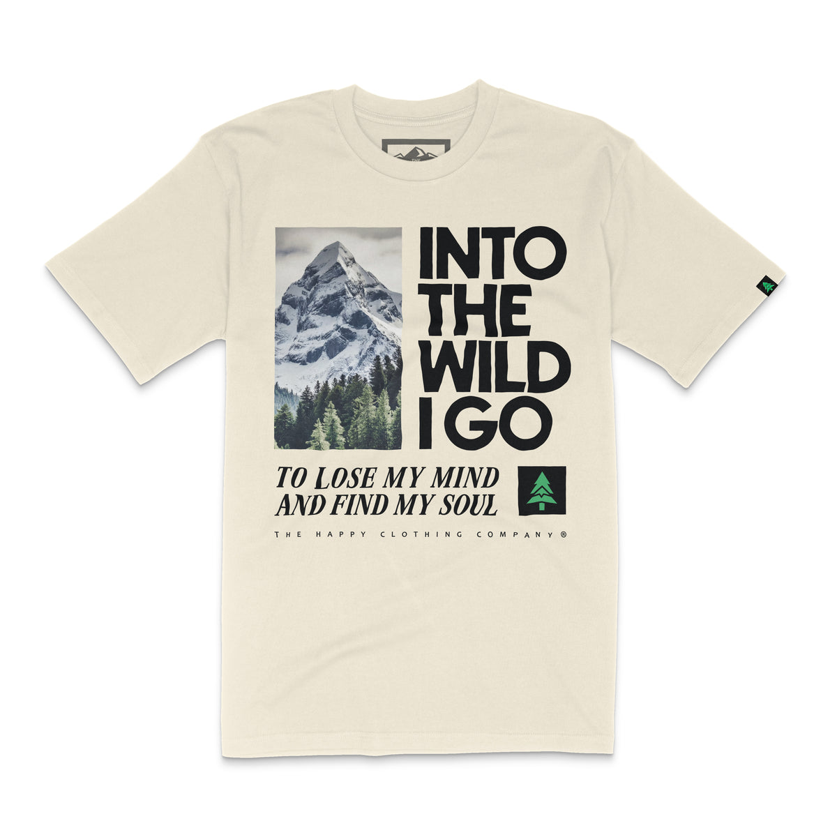 Into The Wild Peaks & Pines Edition 'Lifestyle Tee' | Premium Heavyweight | - The Happy Clothing Company