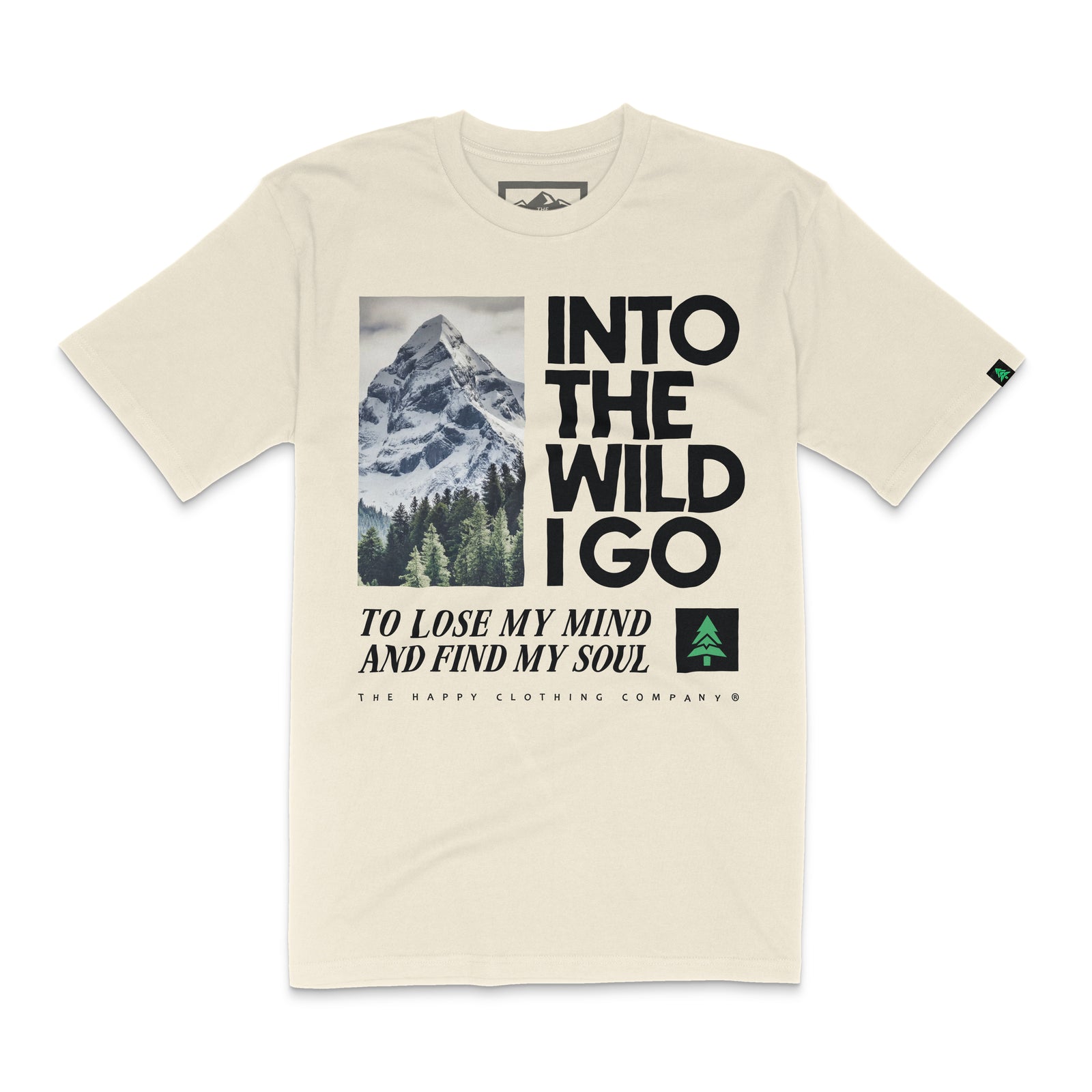 Into The Wild Peaks & Pines Edition 'Lifestyle Tee' | Premium Heavyweight | - The Happy Clothing Company