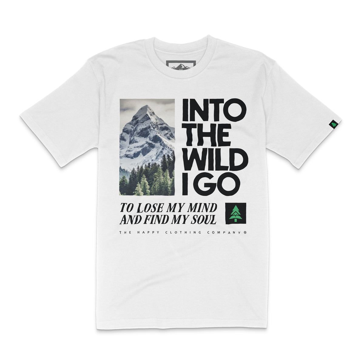 Into The Wild Peaks & Pines Edition 'Lifestyle Tee' | Premium Heavyweight | - The Happy Clothing Company