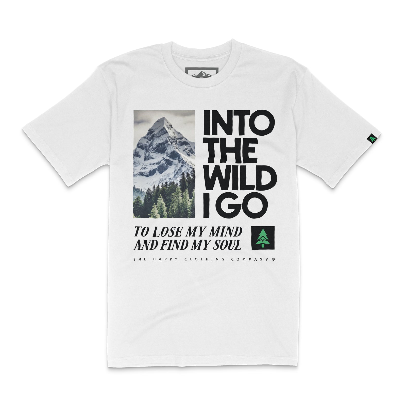 Into The Wild Peaks & Pines Edition 'Lifestyle Tee' | Premium Heavyweight | - The Happy Clothing Company