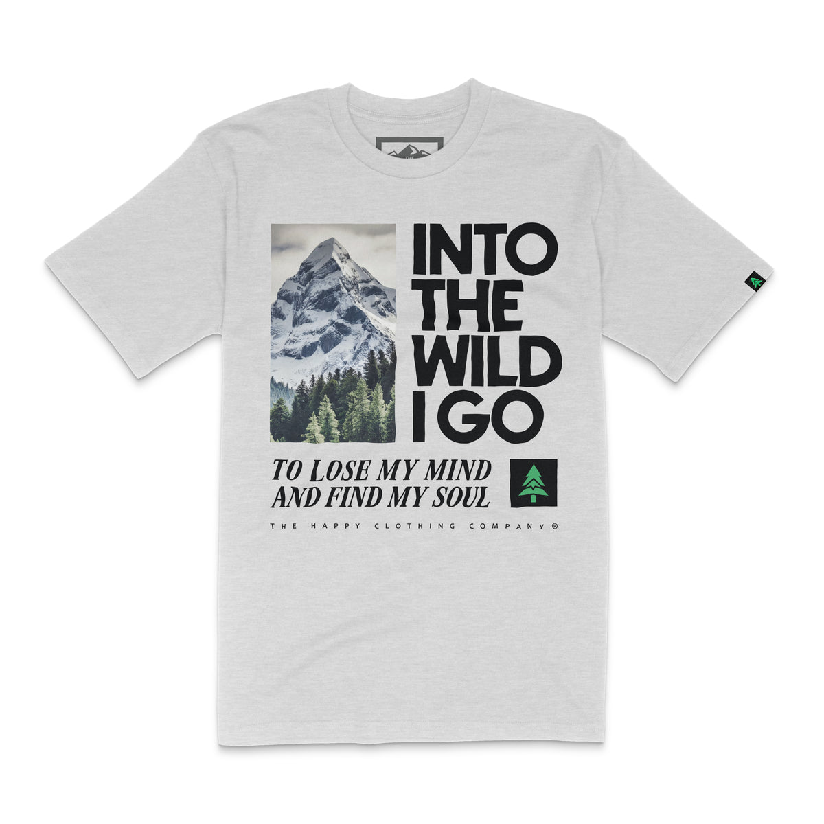 Into The Wild Peaks & Pines Edition 'Lifestyle Tee' | Premium Heavyweight | - The Happy Clothing Company