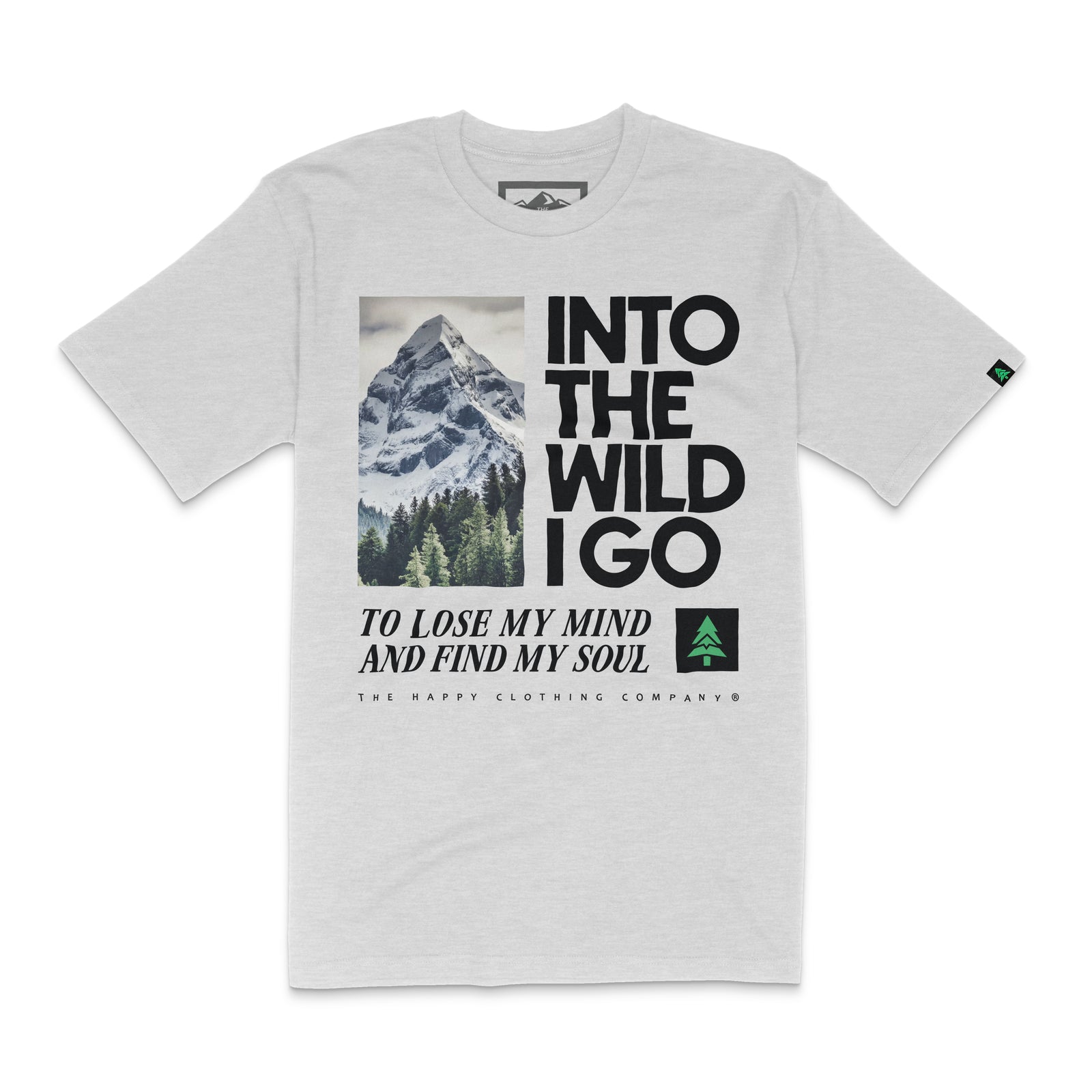 Into The Wild Peaks & Pines Edition 'Lifestyle Tee' | Premium Heavyweight | - The Happy Clothing Company