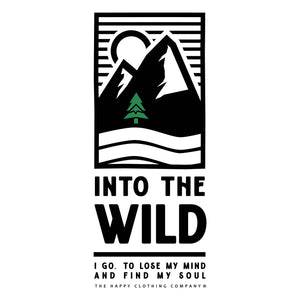 Into The Wild Back Print Lightweight Stone Wash Cotton Tee