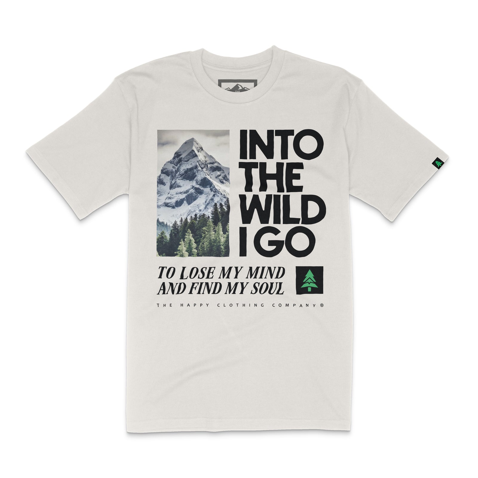 Into The Wild Peaks & Pines Edition 'Lifestyle Tee' | Premium Heavyweight | - The Happy Clothing Company